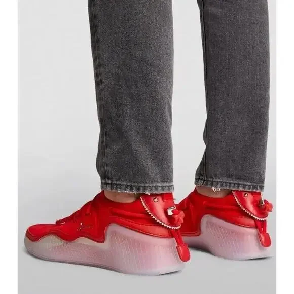 CHRISTIAN LOUBOUTIN Men's Arpoador Low-top Sneakers Red 41.5